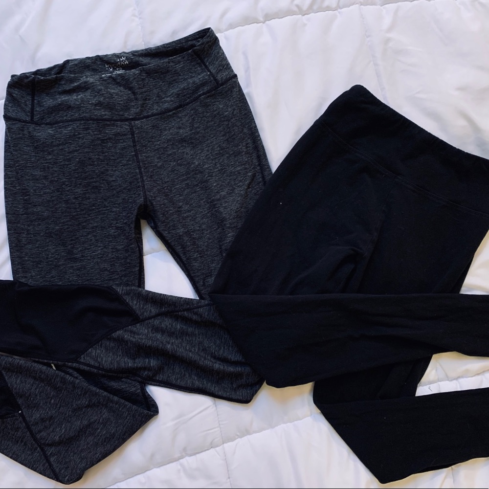 Grey shear and black leggings set